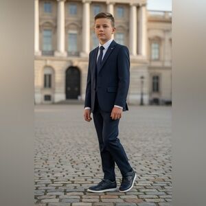 NWT Jacadi Paris Leather Boys Dress Shoes Wedding - Size 39 (US 7)  Quiet Luxury